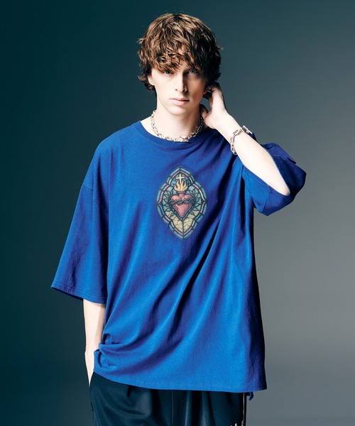 glamb(グラム)の「Stained Glass T-Shirt II / ステンドグラスTシャツⅡ(Tシャツ/カットソー・メンズ・ホワイト/ブラック/ブルー・S/M/L)」の20枚目の写真