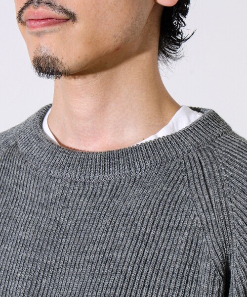 Vincent et Mireille（バンソンエミレイユ）の「【Vincent et Mireille】Rib CLASSIC CREWNECK（ニット/セーター・メンズ・ネイビー/ブラック/グレー・40/42）」の11枚目の写真