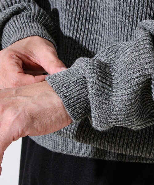 Vincent et Mireille（バンソンエミレイユ）の「【Vincent et Mireille】Rib CLASSIC CREWNECK（ニット/セーター・メンズ・ネイビー/ブラック/グレー・40/42）」の12枚目の写真