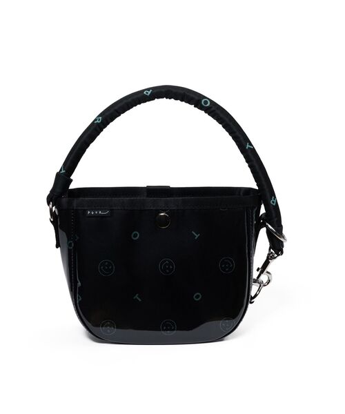 PORTER（ポーター）の「グロス ラウンドバッグ ミニ（ハンドバッグ・メンズ・ターコイズブルー系/ピンク・FREE）」の2枚目の写真