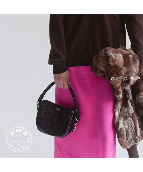 PORTER（ポーター）の「グロス ラウンドバッグ ミニ（ハンドバッグ・メンズ・ターコイズブルー系/ピンク・FREE）」の3枚目の写真