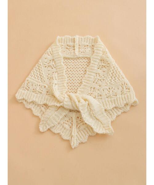 ehka sopo（エヘカソポ）の「ニットストール（ストール/ショール・レディース・キャメル/キナリ/グレー・F）」の6枚目の写真