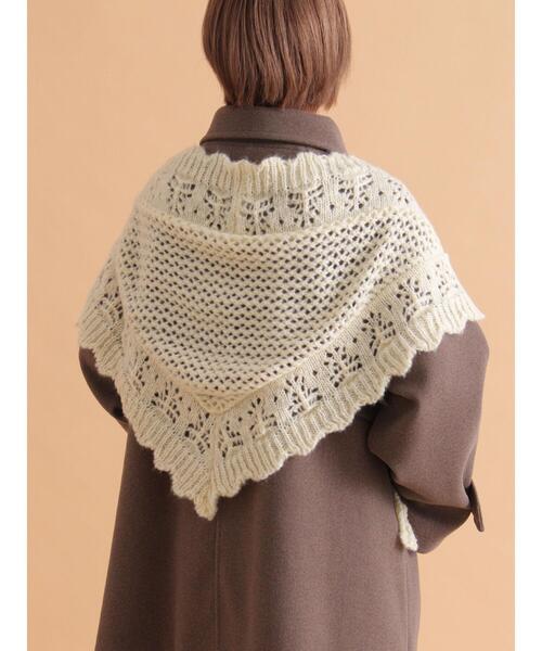 ehka sopo（エヘカソポ）の「ニットストール（ストール/ショール・レディース・キャメル/キナリ/グレー・F）」の7枚目の写真