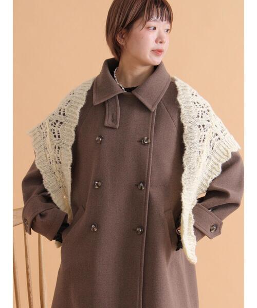 ehka sopo（エヘカソポ）の「ニットストール（ストール/ショール・レディース・キャメル/キナリ/グレー・F）」の8枚目の写真