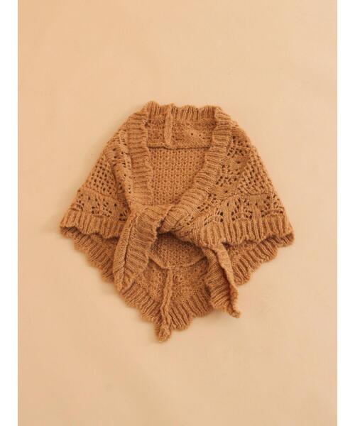 ehka sopo（エヘカソポ）の「ニットストール（ストール/ショール・レディース・キャメル/キナリ/グレー・F）」の15枚目の写真