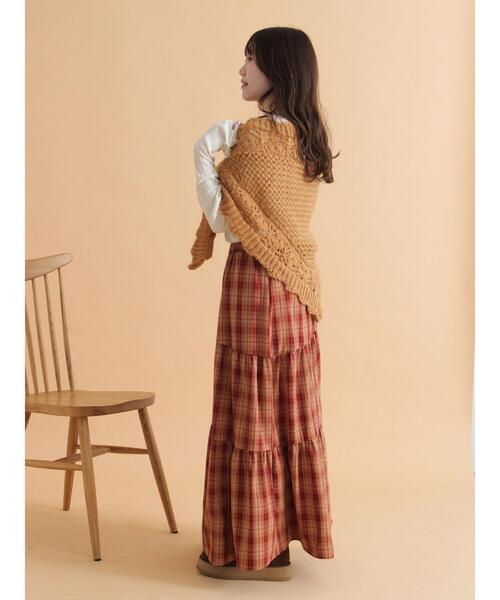 ehka sopo（エヘカソポ）の「ニットストール（ストール/ショール・レディース・キャメル/キナリ/グレー・F）」の20枚目の写真