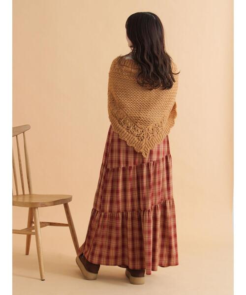 ehka sopo（エヘカソポ）の「ニットストール（ストール/ショール・レディース・キャメル/キナリ/グレー・F）」の21枚目の写真