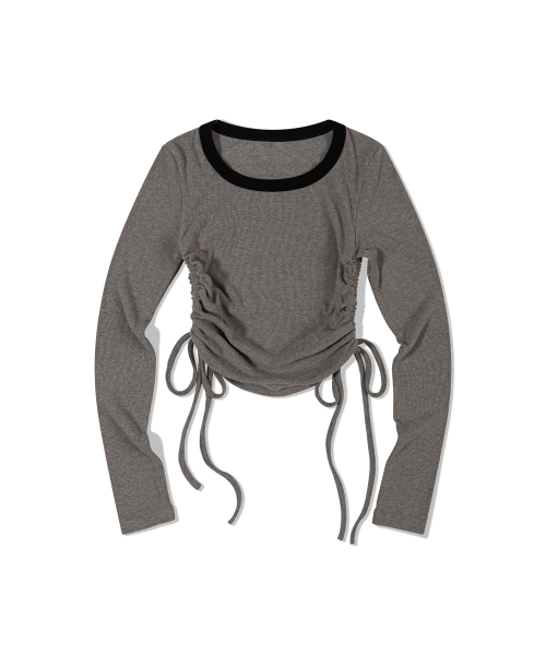 MOAA(モア)の「ルシッドシャーリングリンガースリーブ(グレー)(Tシャツ/カットソー・レディース・その他・MEDIUM/SMALL)」の2枚目の写真