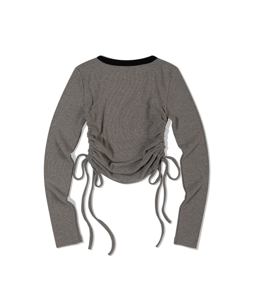MOAA(モア)の「ルシッドシャーリングリンガースリーブ(グレー)(Tシャツ/カットソー・レディース・その他・MEDIUM/SMALL)」の3枚目の写真