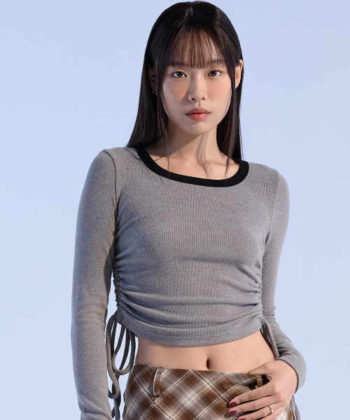 MOAA(モア)の「ルシッドシャーリングリンガースリーブ(グレー)(Tシャツ/カットソー・レディース・その他・MEDIUM/SMALL)」の6枚目の写真