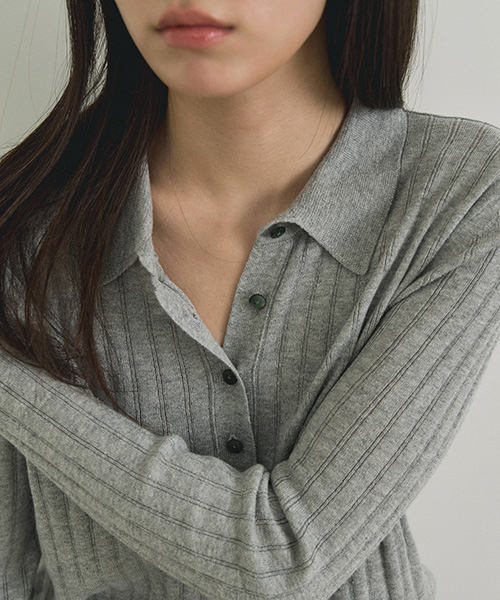 LINGSEOUL(リングソウル)の「collar neck knit cardigan-gray(カーディガン/ボレロ・レディース・その他・FREE)」の5枚目の写真