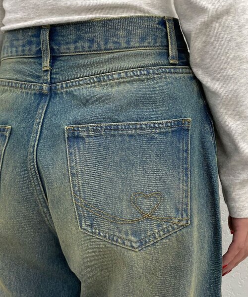 CIAOPANIC（チャオパニック）の「リボン抜染プリントデニムパンツ（デニムパンツ・レディース・ブルー/キャメル/パープル・X-SMALL/SMALL/MEDIUM）」の7枚目の写真