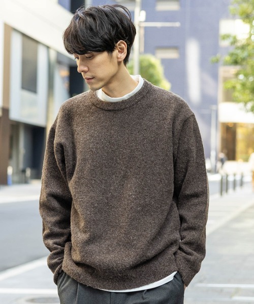 GLOBAL WORK(グローバルワーク)の「トクトク2SETニットプルオーバー&モックネックTシャツ/581152(ニット/セーター・メンズ・オレンジ/ブルー/ブラウン/ライトグレー・SMALL/MEDIUM/LARGE/X-LARGE)」の3枚目の写真