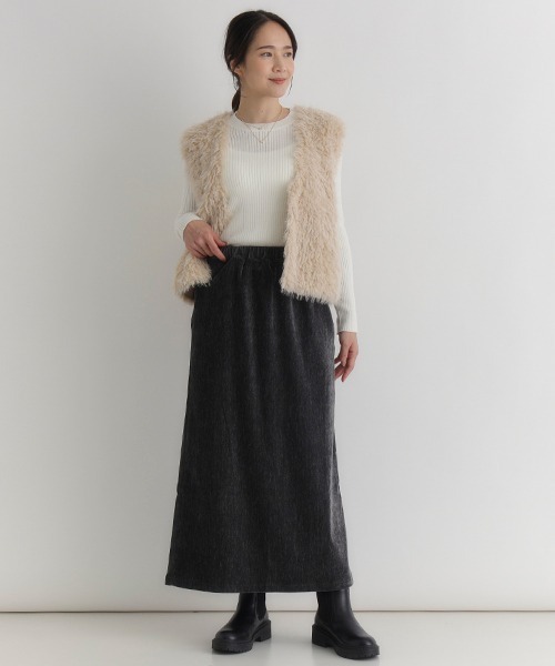 Right-on（ライトオン）の「【HONEYSUCKLE ROSE】もちもちハイネックセーター (リブ編み / 保温性 / 女性らしさ / デイリースタイル)（ニット/セーター・レディース・オフホワイト/グレー/ブルー/ブラック×ホワイト/レッド/ブラック・M/L/S）」の11枚目の写真