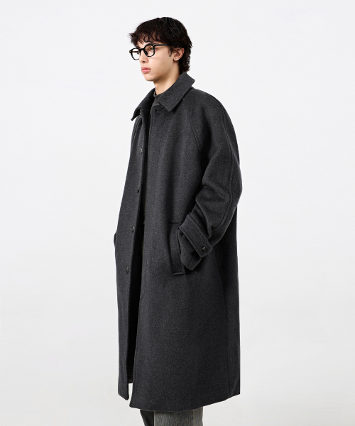 DIMITRI BLACK（ディミトリブラック）の「エッセンシャルカシミヤバルマカンコート_チャコール（チェスターコート・レディース・その他・MEDIUM/LARGE/X-LARGE）」の3枚目の写真