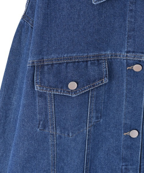 marjour(マージュール)の「OVERSIZED DENIM JACKET(デニムジャケット・レディース・ブラック/ブルー・M)」の14枚目の写真
