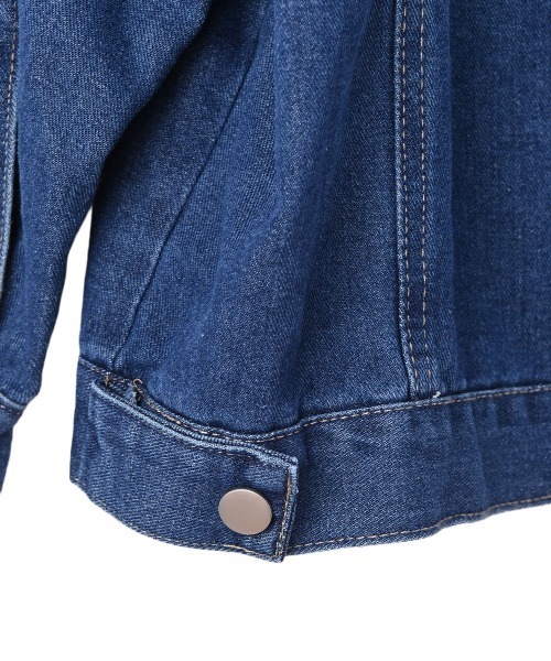 marjour(マージュール)の「OVERSIZED DENIM JACKET(デニムジャケット・レディース・ブラック/ブルー・M)」の13枚目の写真