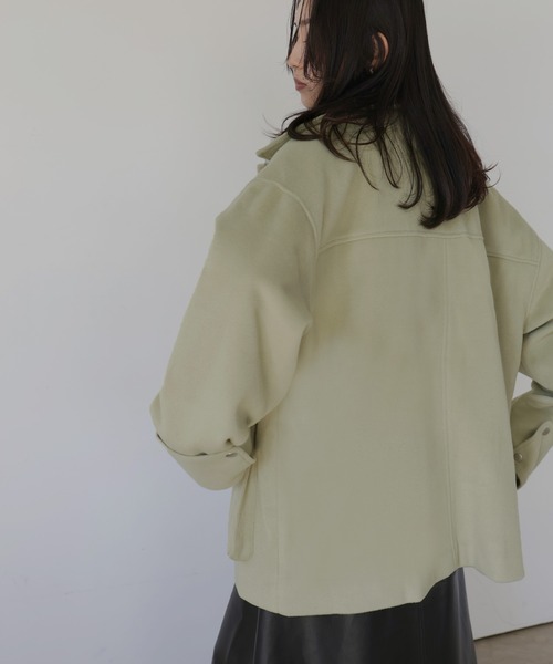 hellam（へラム）の「モッサミドルカバーオール（テーラードジャケット・レディース・チャコール/イエロー/グリーン/アイボリー・FREE）」の15枚目の写真