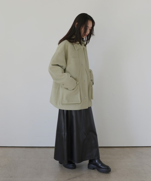 hellam（へラム）の「モッサミドルカバーオール（テーラードジャケット・レディース・チャコール/イエロー/グリーン/アイボリー・FREE）」の16枚目の写真