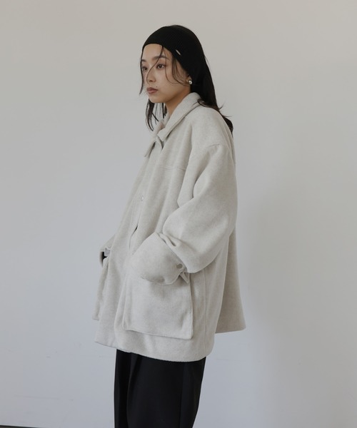 hellam（へラム）の「モッサミドルカバーオール（テーラードジャケット・レディース・チャコール/イエロー/グリーン/アイボリー・FREE）」の19枚目の写真