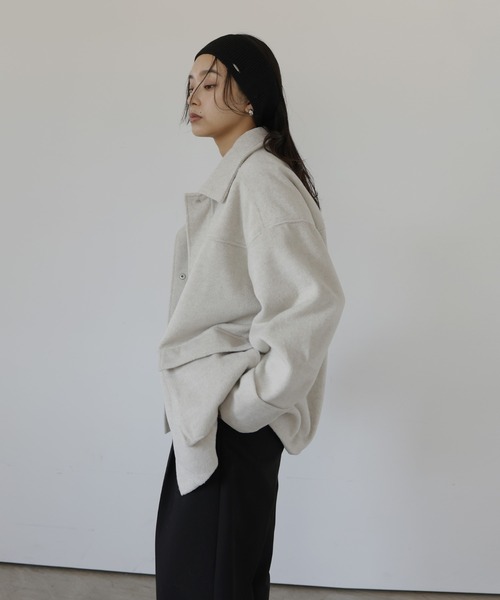 hellam（へラム）の「モッサミドルカバーオール（テーラードジャケット・レディース・チャコール/イエロー/グリーン/アイボリー・FREE）」の22枚目の写真