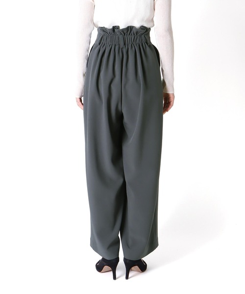 Jines（ジネス）の「ハイウエストワイドカーブパンツ（その他パンツ・レディース・ブラック/グレー・38）」の3枚目の写真