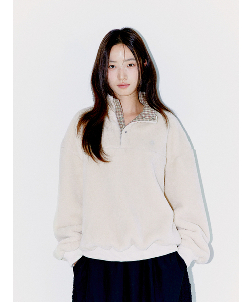 OAFISH(オアフィッシュ)の「ANORAK FLEECE SWEATSHIRTS, IVORY(その他アウター・レディース・その他・FREE)」の1枚目の写真
