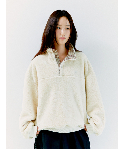 OAFISH(オアフィッシュ)の「ANORAK FLEECE SWEATSHIRTS, IVORY(その他アウター・レディース・その他・FREE)」の3枚目の写真