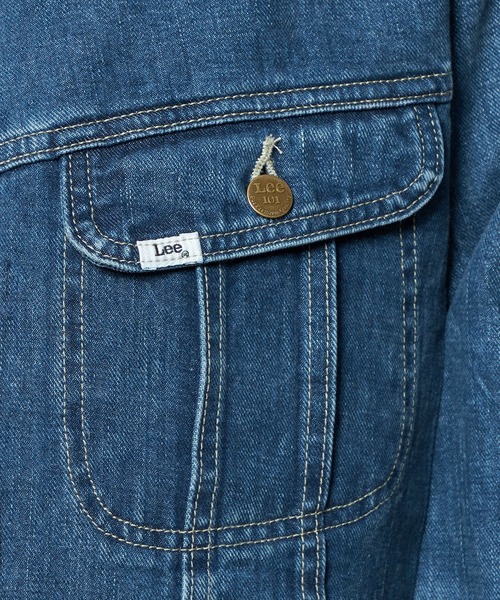 Lee(リー)の「【101 101周年記念特別モデル】ANNIVERSARY 101-J RIDERS JACKET デニムジャケット セットアップ可(デニムパンツ・メンズ・ブルー・X-LARGE/LARGE/MEDIUM/SMALL)」の7枚目の写真