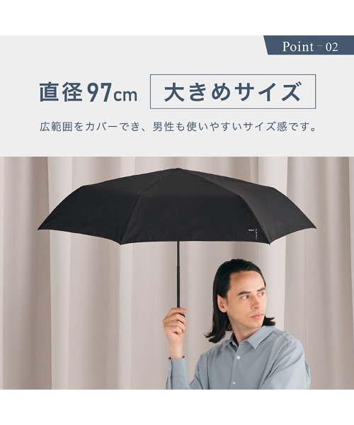 Wpc.(ダブリュピーシー)の「Wpc. classic SHAPE-MEMORY UMBRELLA 雨傘 折りたたみ 形状記憶(折りたたみ傘・メンズ・ネイビー/ベージュ/ブラック/ブルーグレー・FREE)」の8枚目の写真