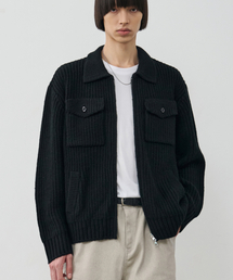 ALYSS（アリス）の「ソリッドバルキーカラーニットジャケット[ブラック]（その他アウター）」