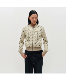 Dot Graphic Windbreaker _ IVORY
