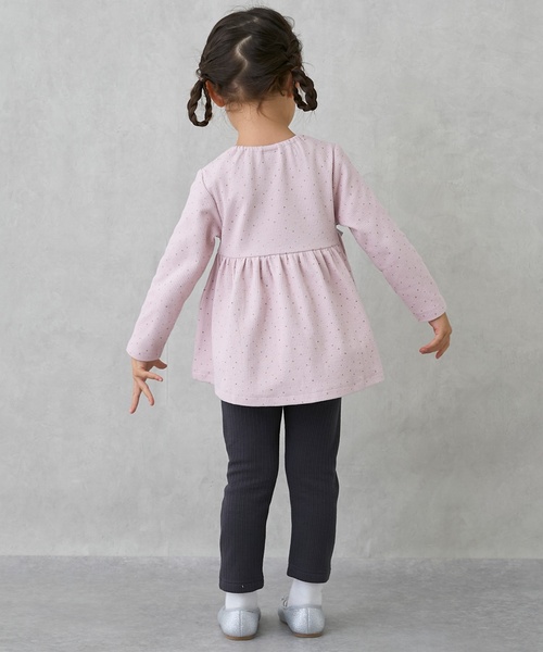 petit main（プティマイン）の「【裏起毛】バックフリルレギンス（レギンス/スパッツ・キッズ・ライトベージュ/モカ/チャコール/ブルー/アイボリー/スモークピンク・100cm/90cm/120cm/80ｃｍ/110cm）」の19枚目の写真