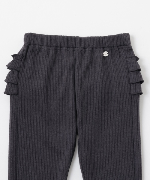 petit main（プティマイン）の「【裏起毛】バックフリルレギンス（レギンス/スパッツ・キッズ・ライトベージュ/モカ/チャコール/ブルー/アイボリー/スモークピンク・100cm/90cm/120cm/80ｃｍ/110cm）」の10枚目の写真