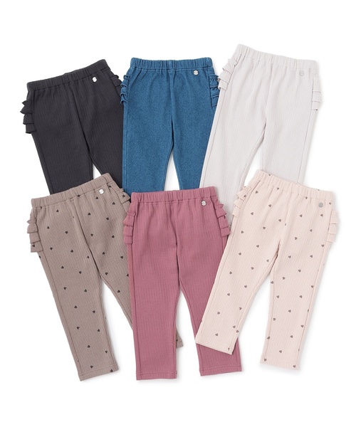 petit main（プティマイン）の「【裏起毛】バックフリルレギンス（レギンス/スパッツ・キッズ・ライトベージュ/モカ/チャコール/ブルー/アイボリー/スモークピンク・100cm/90cm/120cm/80ｃｍ/110cm）」の15枚目の写真