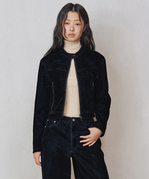 DECET WOMEN（デケット ウーマン）の「[ベルベットデニム]Velvet Denim Jacket DCWJK001BLACK（デニムジャケット）」