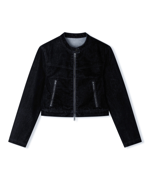 セール】[ベルベットデニム]Velvet Denim Jacket DCWJK001BLACK