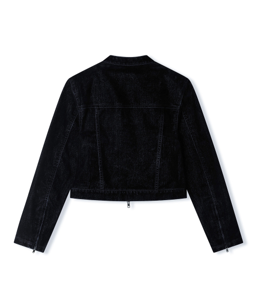 DECET WOMEN（デケット ウーマン）の「[ベルベットデニム]Velvet Denim Jacket DCWJK001BLACK（デニムジャケット・レディース・その他・SMALL/MEDIUM）」の4枚目の写真