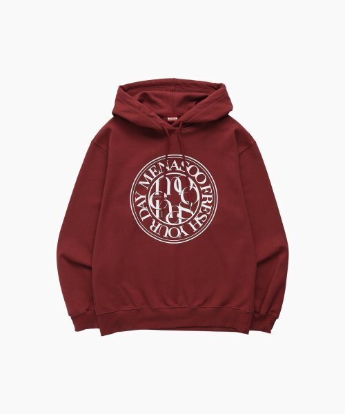 MENASOO(ミナス)の「UNISEX CIRCLE LOGO HOODIE_RED(パーカー・レディース・レッド・1/2)」の9枚目の写真