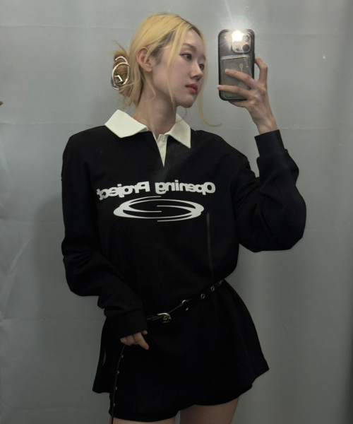Identity Pique Collar T Shirt - Black