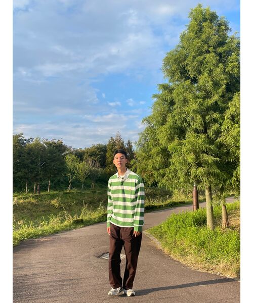 MMLG（エムエムエルジー）の「[Mmlg] STANDARD RUGBY SHIRT (GREEN / WHITE)（ポロシャツ・レディース・その他・SMALL/MEDIUM/LARGE/X-LARGE）」の2枚目の写真