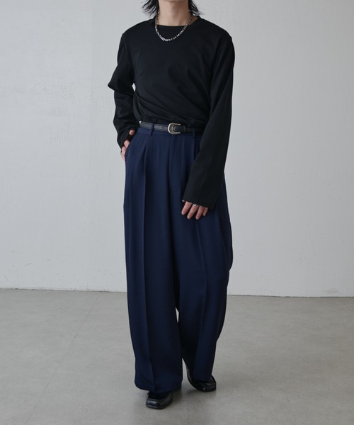 Lui's(ルイス)の「フレンチツイルワイドスラックス(スラックス・メンズ・ブラック・S)」の12枚目の写真