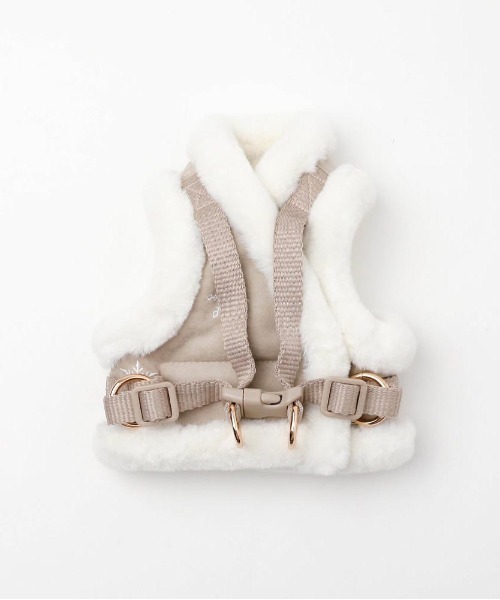 セール】スノー刺繍ハーネス+リードSET【ワンタッチ着脱・サイズ調整