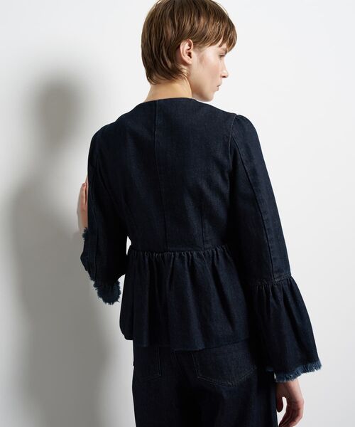 LANVIN en Bleu（ランバンオンブルー）の「デニムペプラムジャケット（その他アウター・レディース・ネイビー・36/38/40）」の7枚目の写真