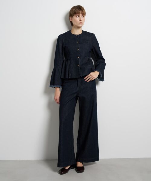 LANVIN en Bleu（ランバンオンブルー）の「デニムペプラムジャケット（その他アウター・レディース・ネイビー・36/38/40）」の8枚目の写真