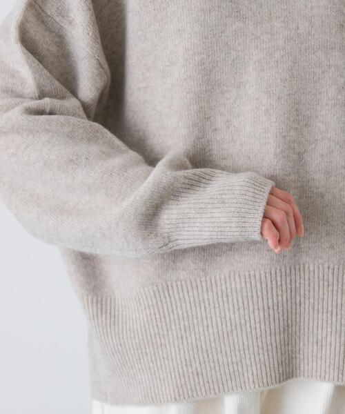 かぐれ（カグレ）の「ハミルトンタートルニット（ニット/セーター・レディース・オートミール/レッド/チャコールグレー・FREE）」の7枚目の写真
