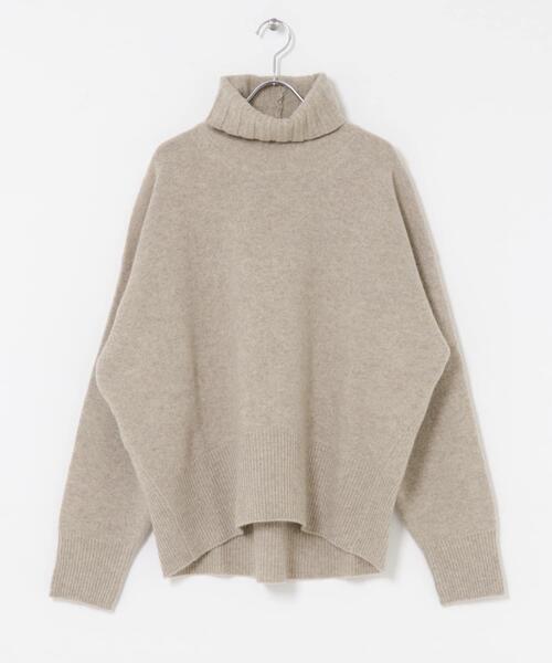 かぐれ（カグレ）の「ハミルトンタートルニット（ニット/セーター・レディース・オートミール/レッド/チャコールグレー・FREE）」の9枚目の写真