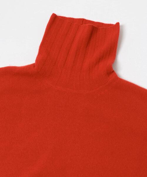 かぐれ（カグレ）の「ハミルトンタートルニット（ニット/セーター・レディース・オートミール/レッド/チャコールグレー・FREE）」の17枚目の写真