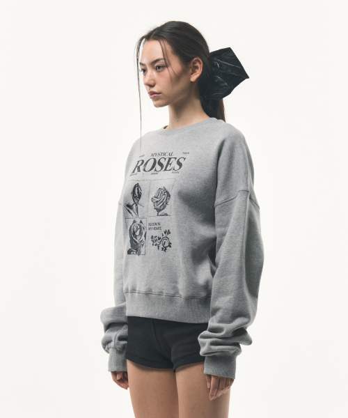 FOR THE WEATHER(フォーザウェザー)の「スタッズローズスウェットシャツ(メランジグレー)(スウェット・レディース・その他・ONE SIZE)」の2枚目の写真