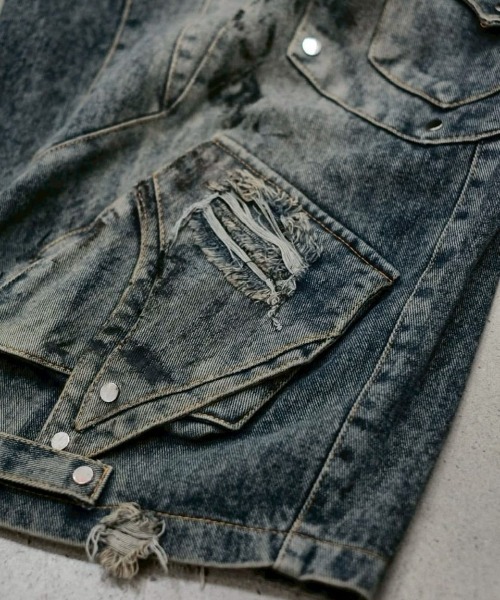 RICH(リッチ)の「【RICH】Knight Wide Dirty Washed Pants / 【リッチ】リベットダーティーウォッシュバルーンデニムパンツ(デニムパンツ・メンズ・ブルー・01/02)」の17枚目の写真